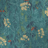 Obassia Silk Wallpaper - Teal - by Graham & Brown. Click for more details and a description.