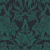 Hartley Damask Wallpaper - Teal - by Graham & Brown. Click for more details and a description.