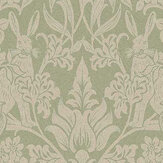 Hartley Damask Wallpaper - Sage - by Graham & Brown. Click for more details and a description.