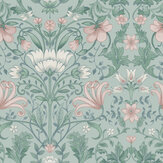 Papier peint Vintage Floral  - Sarcelle pastel - Albany. Cliquez pour en savoir plus et lire la description.