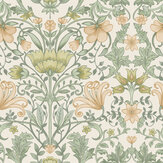 Vintage Floral  Wallpaper - Cream / Ochre - by Albany