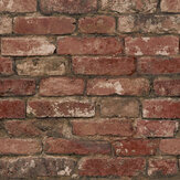 Distinctive Rustic Brick Wallpaper - Red - by Albany