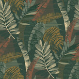 Sarika Wallpaper - Green / Orange - by Albany. Click for more details and a description.