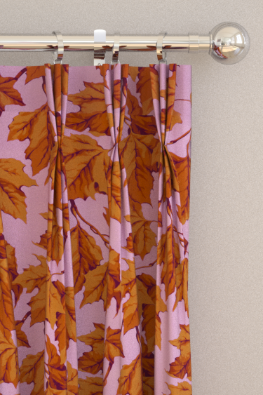 Dappled Leaf Velvet Curtains - Amber / Rose - by Harlequin. Click for more details and a description.
