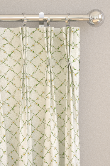 Daisy Trellis Curtains - Emerald / Pearl - by Harlequin. Click for more details and a description.