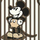 Mickey - Stripe Wallpaper - Humbug - by Sanderson. Click for more details and a description.
