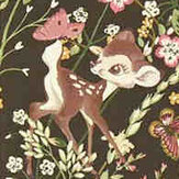 Bambi Wallpaper - Chocolate - by Sanderson