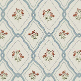 Pinford Trellis Wallpaper - Pale Seaspray Blue - by Laura Ashley. Click for more details and a description.