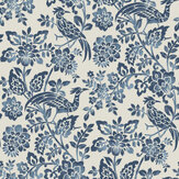 Adain Palace Wallpaper - Dark Seaspray Blue - by Laura Ashley. Click for more details and a description.