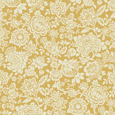 Trailing Laurissa Wallpaper - Pale Ochre Yellow - by Laura Ashley