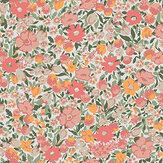 Loveston Wallpaper - Coral Pink - by Laura Ashley