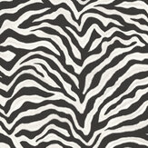 Zebra Wallpaper - Black  - by Galerie. Click for more details and a description.