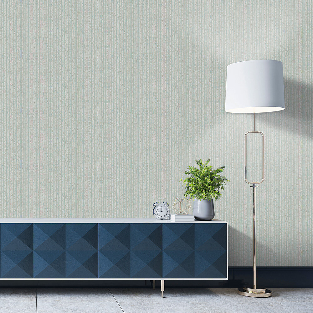 Bamboo Wallpaper - Blue - by Galerie