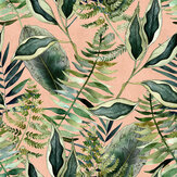 Papier peint Tropics - Rosé - Avalana Design. Cliquez pour en savoir plus et lire la description.