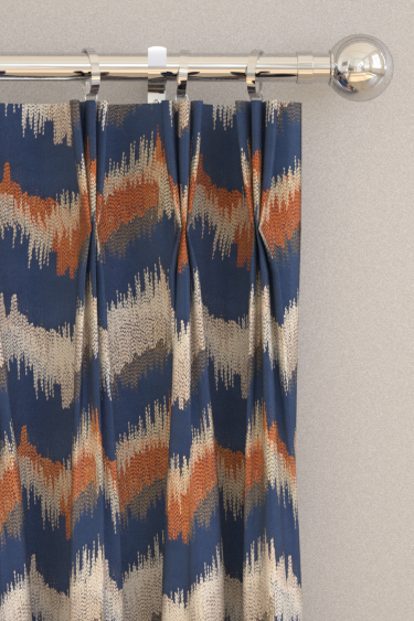 Sagoma Curtains - Midnight / Spice - by Clarke & Clarke. Click for more details and a description.