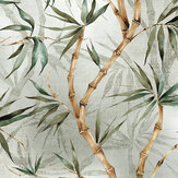 Papier peint Bamboo - Jade pâle - Avalana Design. Cliquez pour en savoir plus et lire la description.