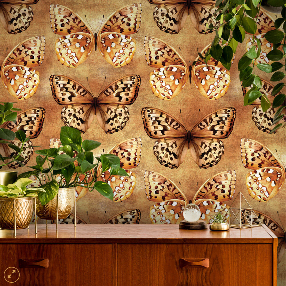 Papilio Wallpaper - Golden - by Avalana Design