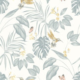 Hummingbird Wallpaper - Wedgewood - by Ohpopsi. Click for more details and a description.