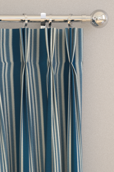 Wilmott Curtains - Indigo - by Clarke & Clarke. Click for more details and a description.