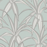 Tossed Cradle Plant Wallpaper - Blue Mist - by NextWall. Click for more details and a description.