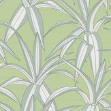 Tossed Cradle Plant Wallpaper - Spring Green - by NextWall. Click for more details and a description.