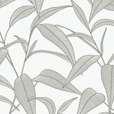 Pinstripe Leaf Trail Wallpaper - Greystone - by NextWall. Click for more details and a description.