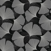 Tossed Ginkgo Leaf Wallpaper - Ebony & Greystone - by NextWall. Click for more details and a description.