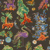 Gertrude Wallpaper - Charcoal / Jewel - by G P & J Baker. Click for more details and a description.