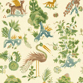 Gertrude Wallpaper - Soft Green / Aqua - by G P & J Baker. Click for more details and a description.