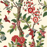 Eldon Wallpaper - Red / Green - by G P & J Baker. Click for more details and a description.