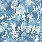 Tropical Floral Wallpaper - Blue - by G P & J Baker. Click for more details and a description.