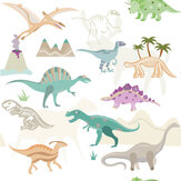 Dino Life Mural - Multi - by Metropolitan Stories. Click for more details and a description.