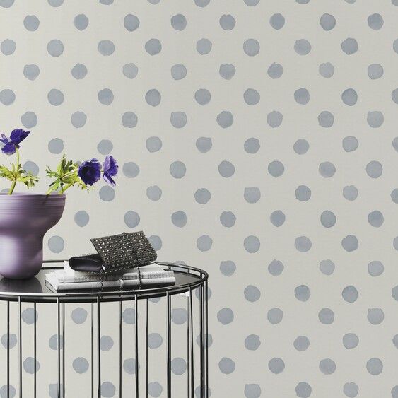 Soft Spot Wallpaper - Pale Blue - by Albany