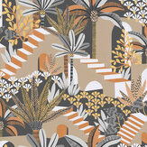 Vacay Wallpaper - Ochre - by Envy. Click for more details and a description.