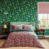 Wildflower Meadow Duvet Cover Set - Carnelian, Aquamarine and Pierdot - by Harlequin. Click for more details and a description.