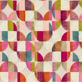 Delaunay Fabric - Magenta / Peacock - by Clarke & Clarke. Click for more details and a description.