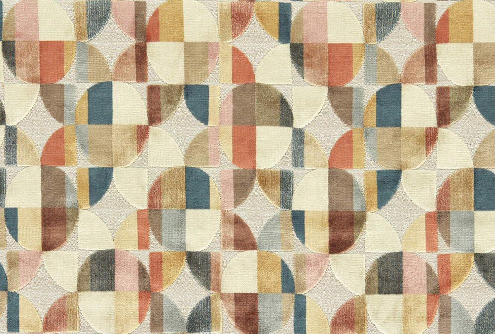 Delaunay Fabric - Multi - by Clarke & Clarke