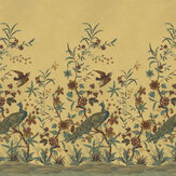 Peacock Toile Scene 1 Mural - Sepia - by Designers Guild. Click for more details and a description.