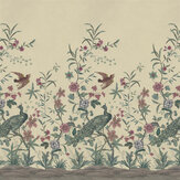 Peacock Toile Scene 1 Mural - Parchment - by Designers Guild. Click for more details and a description.