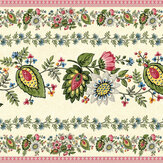 Folk Flower Wide Border - Parchment - by Designers Guild. Click for more details and a description.