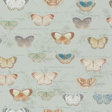 Butterfly Studies Wallpaper - Eau de Nil - by Designers Guild. Click for more details and a description.
