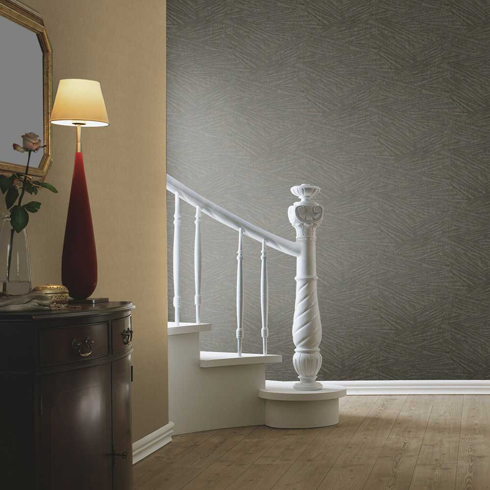 Textured Lines Wallpaper - Gold - by Albany