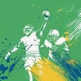 Panoramique American Footballers Paint Splash Medium Mural - Vert - Origin Murals. Cliquez pour en savoir plus et lire la description.