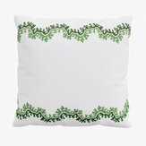 Sycamore & Oak Pillow Case Pairs Square  Pillowcase - Botanical Green - by Sanderson. Click for more details and a description.