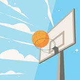 Panoramique Graphic Basketball Hoop Large Mural - Bleu - Origin Murals. Cliquez pour en savoir plus et lire la description.