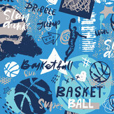 Panoramique Graffiti Basketball Large Mural - Bleu - Origin Murals. Cliquez pour en savoir plus et lire la description.