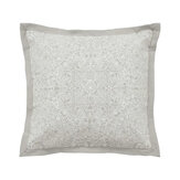 Pure Ceiling Embroidery cushion - Silver / White - by Morris. Click for more details and a description.