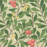 Arbutus Wallpaper - Rose - by Morris. Click for more details and a description.