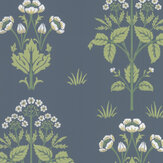 Meadow Sweet Wallpaper - Aegean Blue - by Morris. Click for more details and a description.