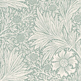 Marigold Wallpaper - Soft Teal - by Morris. Click for more details and a description.